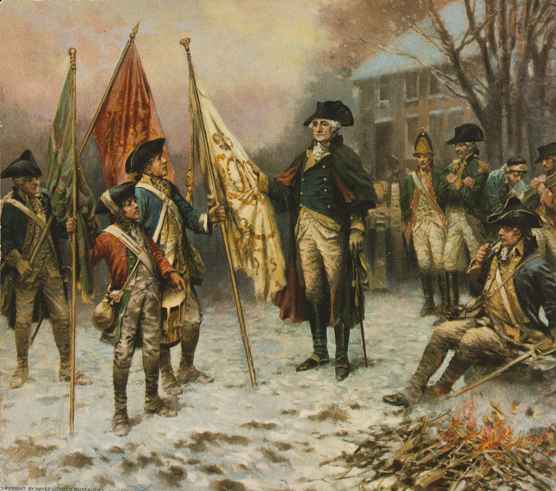 Tackle Today: What the military taught me about investing. (Title: Washington inspecting the captured colors after the battle of Trenton / Contributor Names: Moran, Percy, 1862-1935, artist / Created-Published c1914 Aug. 10. / Source: https://www.loc.gov/item/2003668277/)