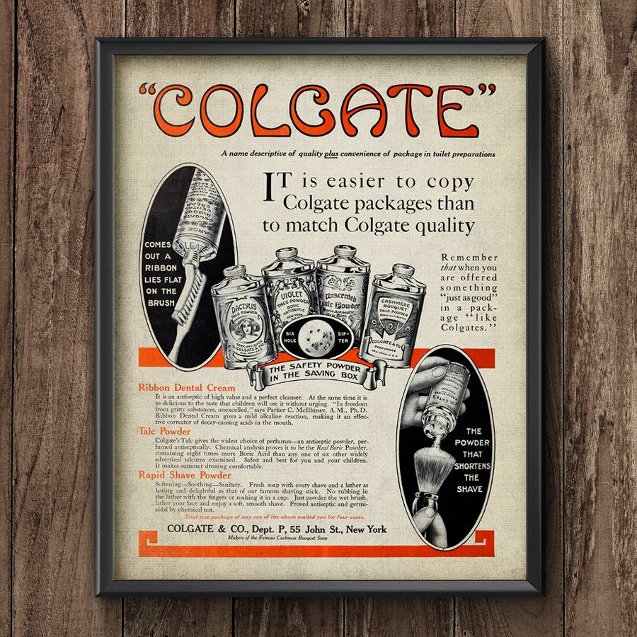 Tackle Today: Stock of the Week: CL (Colgate Vintage Ad)
