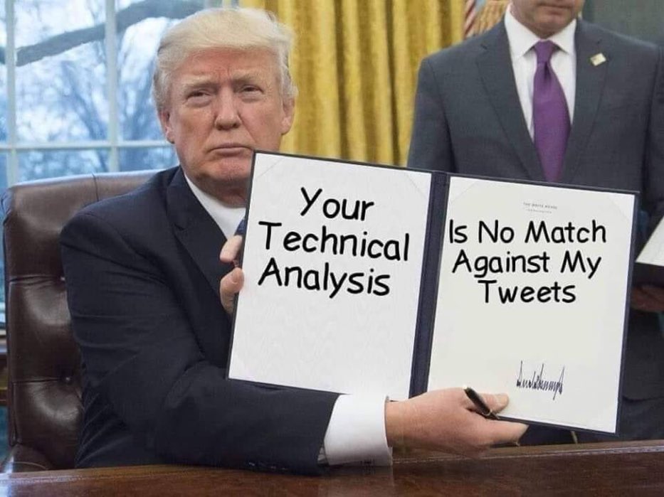 Donald Trump meme: Your technical analysis is no match against my tweets.